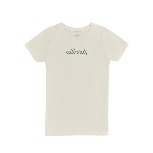 Women's Recycled Tee - Logo - Natural White